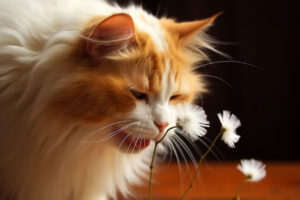 Cat sneezing